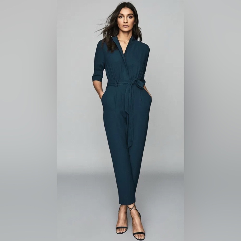 REISS Freya Utility Jumpsuit,‎ Size 2